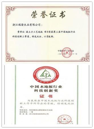 瑞澄荣誉证书