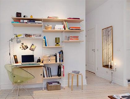 浅色橡木地板 扮40平米简约设计一居室(组图) 