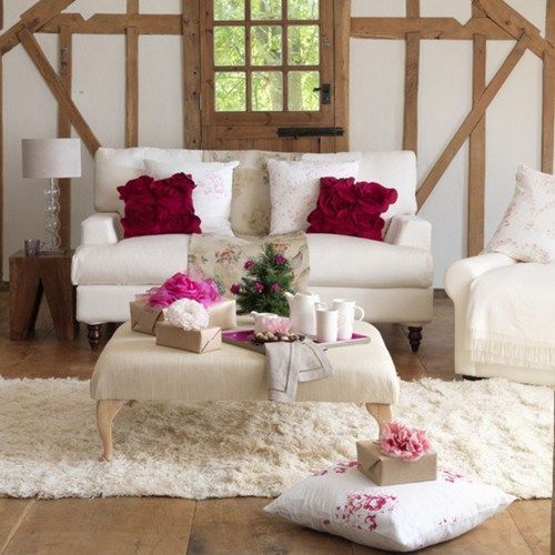 温馨沙发休闲区 红红粉粉惬意迎新季(组图) 