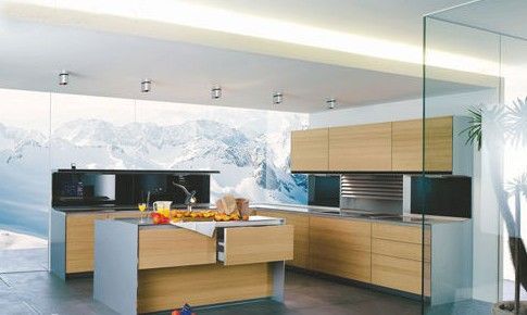 这个系列的厨房设计摆脱整体厨房的传统设计规划，将地板、墙壁甚至天花板融为一体，成功结合建筑与家居设计，是最具创新的厨房综合解决方案
