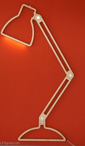 现代风格超薄贴墙LED台灯(组图) 