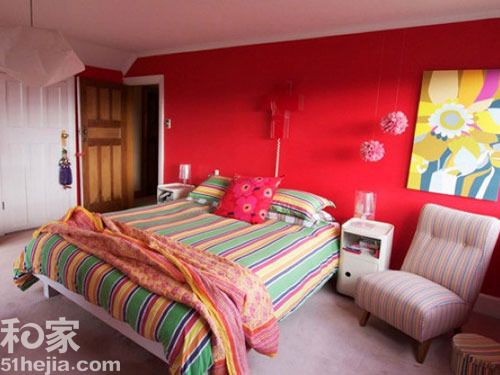 小清新多彩墙面 9个卧室油漆配色方案（图） 