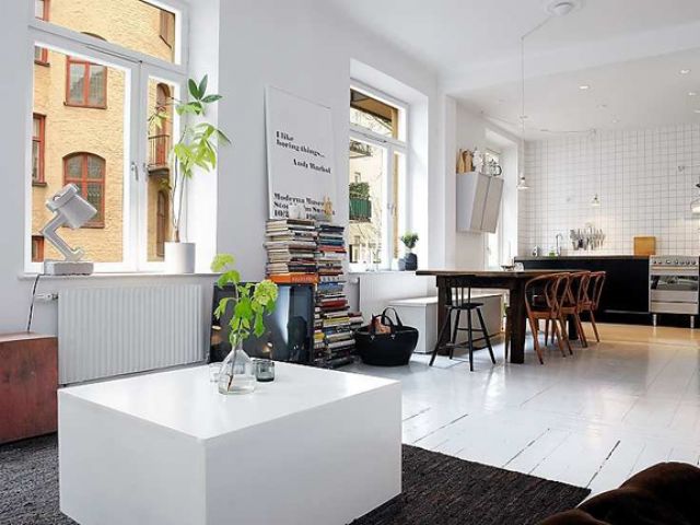 78平瑞典公寓 白色地板淋漓尽致北欧风(组图) 