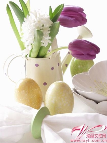 风信子、郁金香也是复活节期间常用来布置家居的花卉