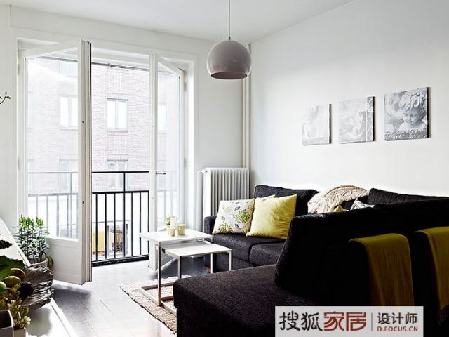 61平米的现代黑白公寓 情侣最爱的简约北欧风 