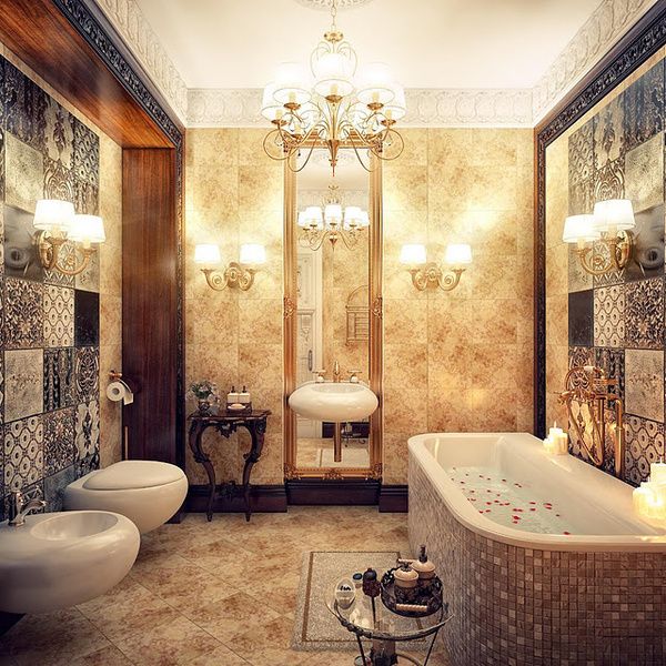 华丽与复古的结合 超级奢华浴室鉴赏（图） 