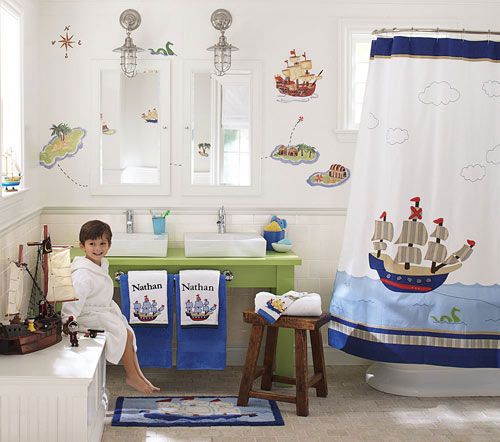 儿童专属品 2套精美“海洋”浴室软装(组图) 