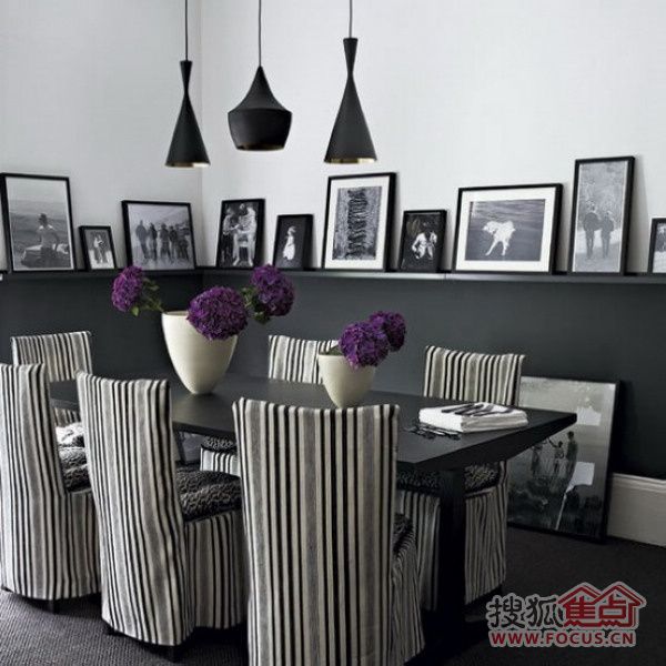 黑白色的经典餐厅设计 经典奢华 品味生活 