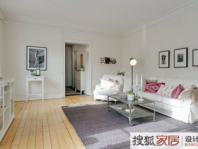 87平米简洁细长的公寓设计  素色系的温暖窝 
