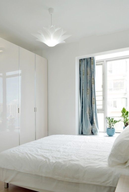 突破传统卧室透明墙 清爽装修120平简约新房 