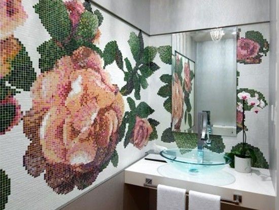 卫浴装修 10个马赛克瓷砖拼贴艺术 