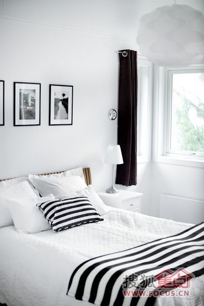 黑白经典之色系列 几款黑白个性时尚卧室设计 
