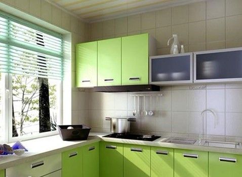 鲜活色彩美观搭配 简约小户型厨房设计(组图) 
