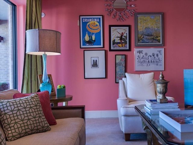 浓情浪漫的家居 粉红大墙渲染气氛（组图） 