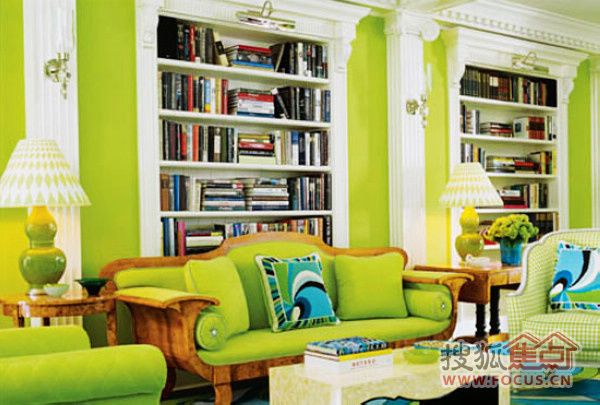 16个清新亮丽绿色系墙纸 勾勒出明媚家居线条 