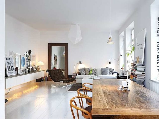 书香的芬芳 斯德哥尔摩的北欧风格公寓(组图) 