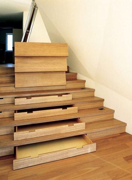 旋转楼梯空间巧用 13种收纳柜的储藏方案 