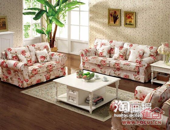 韩式田园风格沙发 让你的居室更增甜美粉嫩 