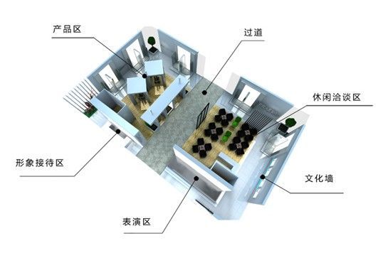 图为2012上海厨卫展360平米福瑞展厅