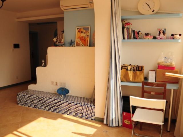 蔚蓝色的港湾 一室一厅小房子里的地中海 