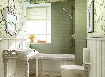 时尚卫浴间壁纸粘贴需要掌握五个原则
