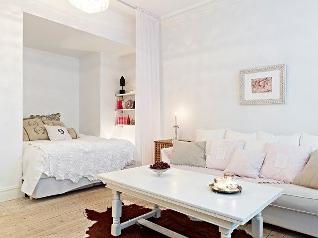 粉色点缀的温馨 42平的一室户单身公寓(组图) 