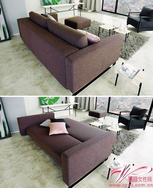 依诺维绅折叠沙发实现客厅与临时睡眠区的转换