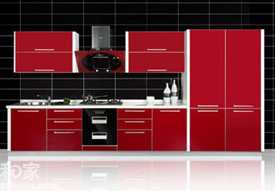 10款现代红色整体橱柜 给厨房添味（组图） 