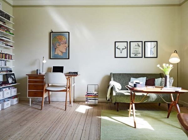 森林系单身公寓 木地板装40平乐趣空间(组图) 