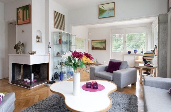 温馨自然 木地板装北欧风格浪漫4室公寓(组图) 