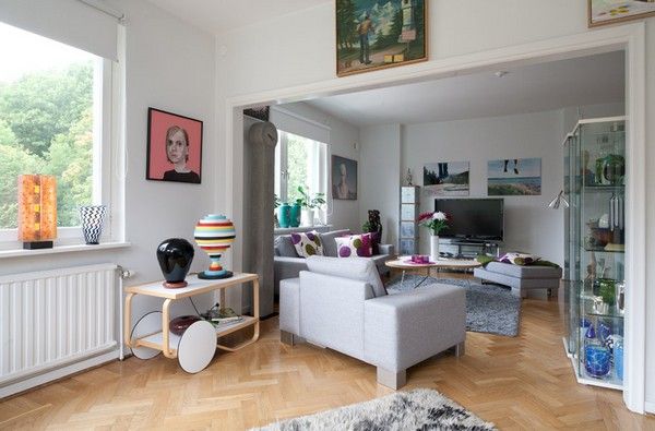 温馨自然 木地板装北欧风格浪漫4室公寓(组图) 
