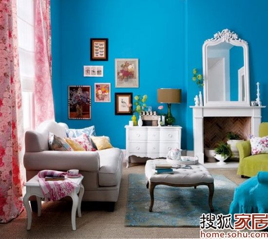 光影波普 10款靓丽的色彩客厅装修（组图） 