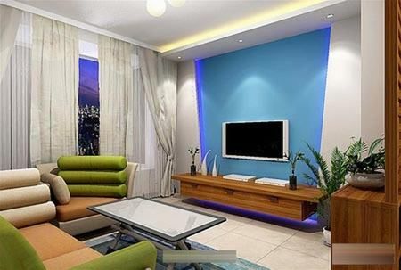 大气典雅 2012年中式客厅电视背景墙装修(图) 
