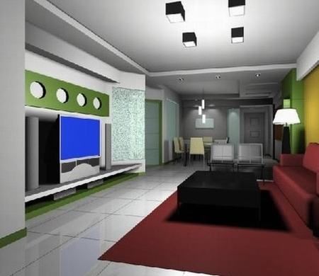 大气典雅 2012年中式客厅电视背景墙装修(图) 