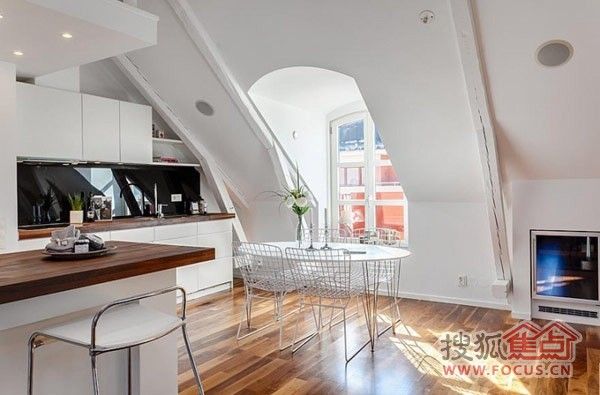 时尚个性的简洁现代风 斯德哥尔摩屋顶公寓 