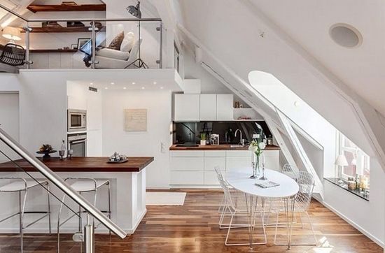 简洁现代风 斯德哥尔摩屋顶公寓（组图） 