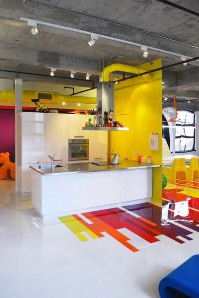 收藏家的缤纷厨房 现代艺术糖果彩色loft(图) 