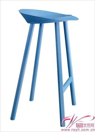E15 蓝色吧台椅