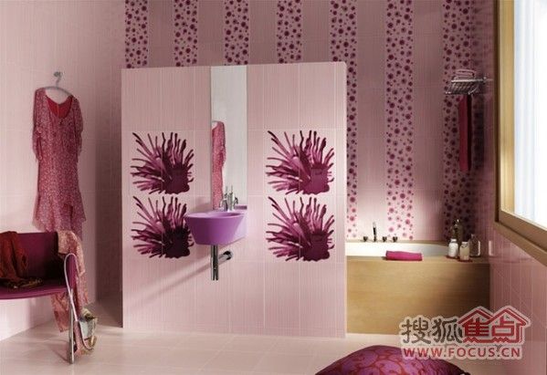 经典神秘的紫色系 浪漫温馨的卫浴空间设计 