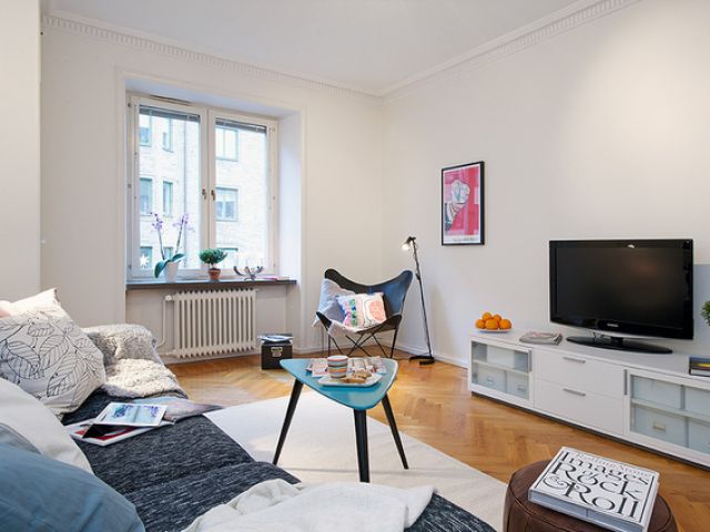 59平紧凑单身公寓 爱上北欧经典款地板(组图) 