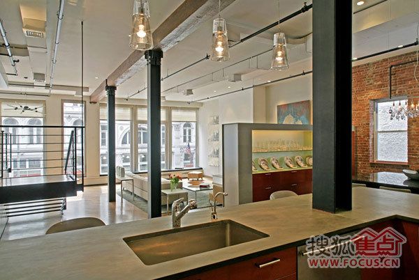 旧厂房改造出的现代时尚loft 纽约公寓的革新  