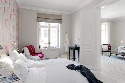 72平方清新公寓 白色地板展现新潮魅力 