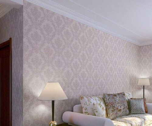 简欧风格卧室满铺电视沙发背景墙纸，现代简约风格壁纸