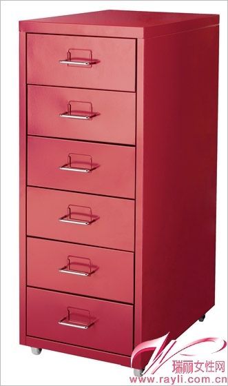 IKEA 红色文件柜