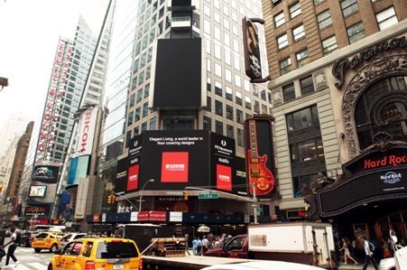 生活家地板亮相美国纽约时报广场大屏幕