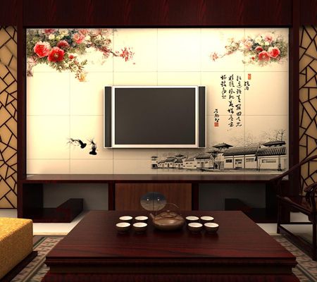 时尚电视瓷砖背景墙 魅力客厅之光（组图） 