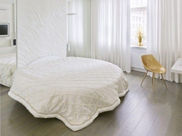 独具魅力圆床圆沙发 现代时尚感小公寓 