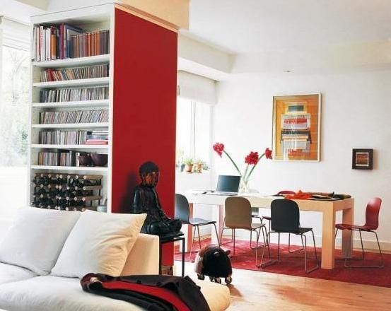 红色点缀 温馨时尚的现代公寓设计（组图） 