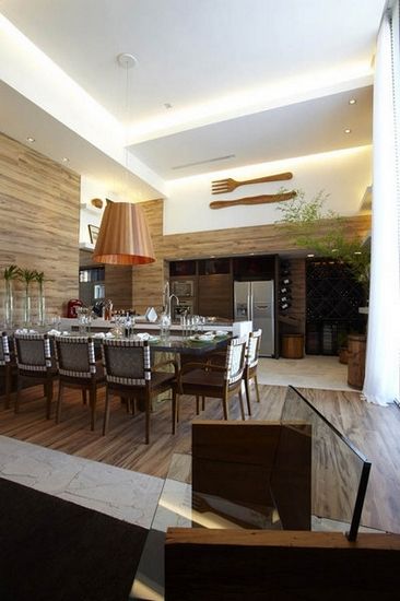61平米厨房 精致餐厅区和酒窖的设计（组图） 