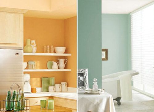 厨房浴室的墙面漆应具有良好的耐老化性、耐污染性、耐水性、保色性和较强的附着性